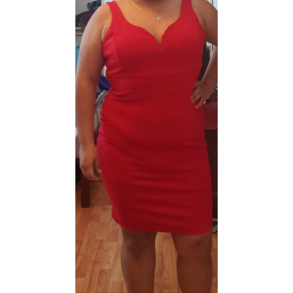 Fashion Nova Midi Red Dress